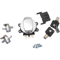(image for) Chrome Side Hinge Ignition Switch/Saddlebag Lock Kit