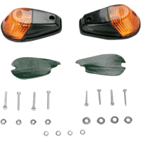 (image for) Flush Mount Marker Light - Black/Amber (Single Filament)