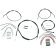 (image for) Burly Brand Black Handlebar Cable/Line Install Kit, For 12" Ape hanger bar