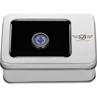 (image for) Heel-Toe Shifter Cover Black w/ Blue Fleur-de-lis