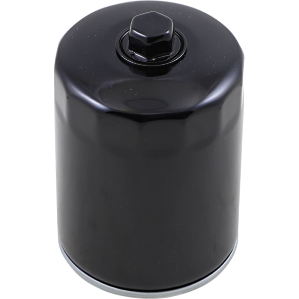 (image for) Drag Specialties Spin-On Oil Filter (High Capacity) - Black w/ Nut