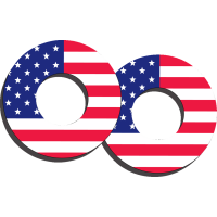 (image for) Factory Effex Moto Grip Donuts - Flag (red/white/blue)