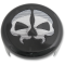 (image for) Round Horn Cover W/ Chrome Split Skull