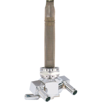 (image for) Fuel Valve 90° Dual - Smooth Aluminum