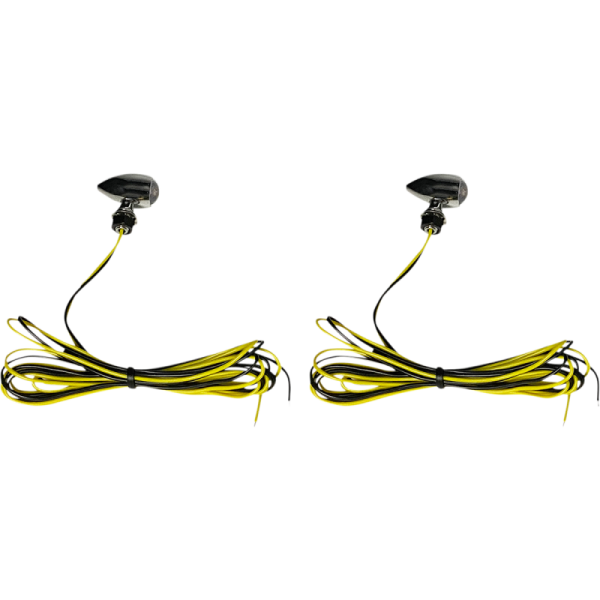 (image for) Micro Bullet LED Turn Signal, Amber, chrome finish