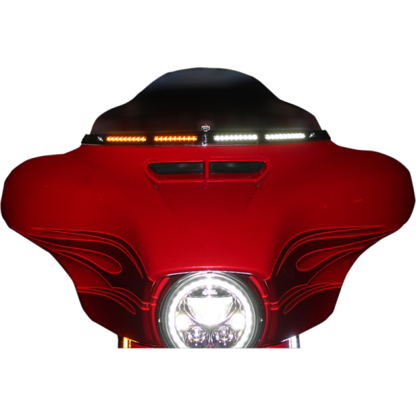 (image for) Custom Dynamics Windshield Trim LED Turn Signal Gloss Black