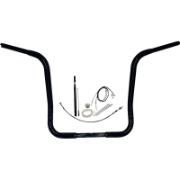 (image for) EZ Install 1 1/4" Round Top Handlebar Gloss Black 16" Rise