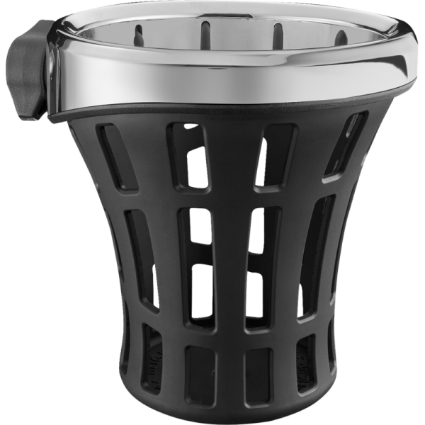 (image for) CIRO LLC Ciro Gen 2 Big Ass Driver Drink Holder, Chrome Handlebar Mount (1 1/8" to 1 1/4")
