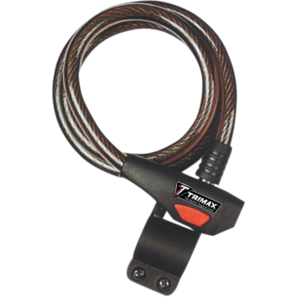 (image for) Trimax Trimaflex Coiled Cable Lock with Quick-Release, 72"
