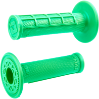 (image for) ODI Ruffian MX Single-Ply Grips - Half-Waffle - Fluorescent Green