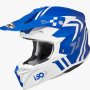 (image for) HJC i50 HEX Helmet - Semi-Flat Blue/White - Size XL