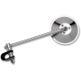 (image for) Round Chrome Clamp-On Mirror, 8" Stem