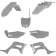 (image for) Acerbis Replacement Plastic Full Kit - Gray