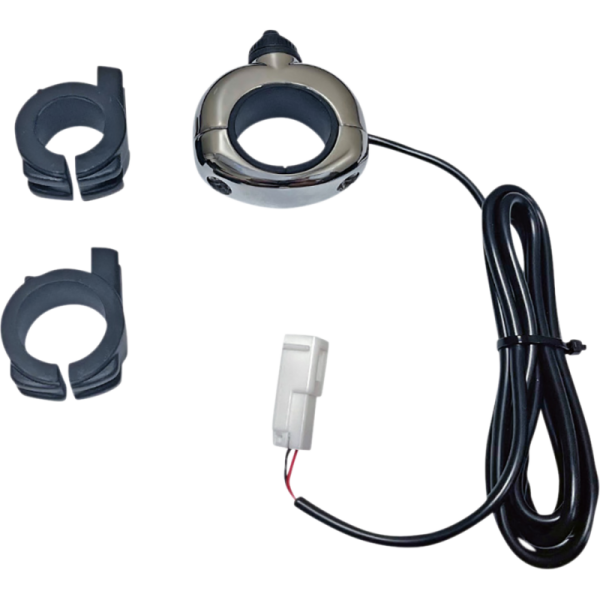 (image for) Custom Dynamics Auxiliary Handlebar Mounted On/Off Switch, Chrome