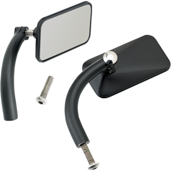 (image for) BILTWELL Rectangular Utility Mirror Black (Pair)