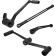 (image for) Deep Cut Foot Control Kit, heel/toe, black anodized