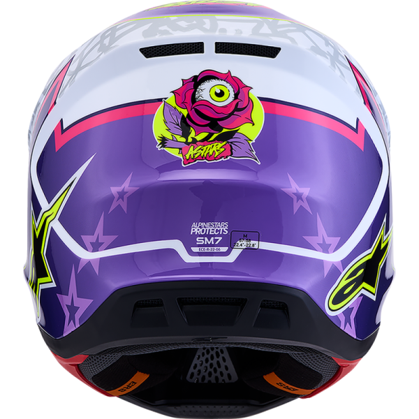 (image for) Alpinestars S-M7 Blaster Helmet - Purple/Pink/White - Size XL