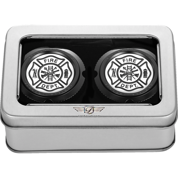 (image for) FIGURATI DESIGNS Axle Nut Cover Black w/ Maltese Cross-FIRE