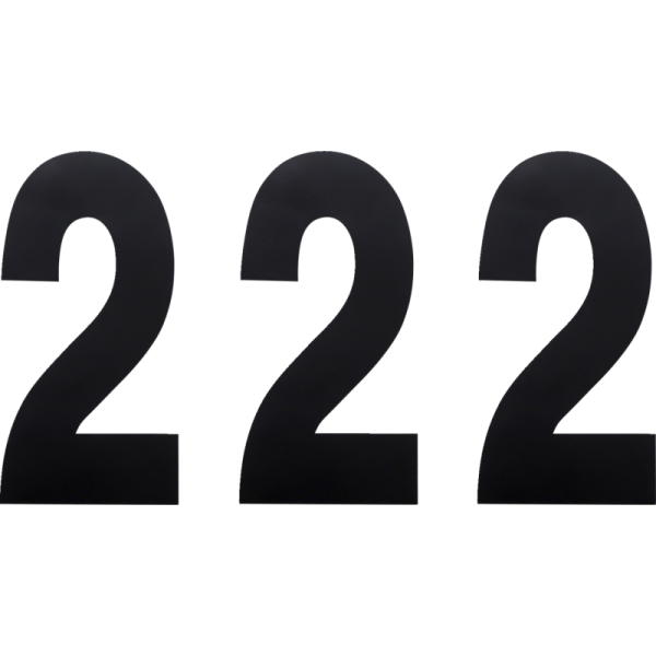 (image for) FACTORY EFFEX Standard Numbers - 6" Black - No. 2
