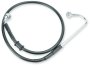 (image for) Black Vinyl-Coated Stainless Steel Front Brake Line Kit, +4" Ext