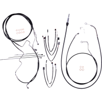 (image for) XR Black w/ Chrome Fittings DOT Handlebar Installation Kit, 15"-17" Apes