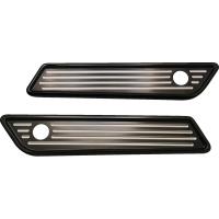 (image for) Ball-Milled Saddlebag Hinge Covers (Black Anodized)