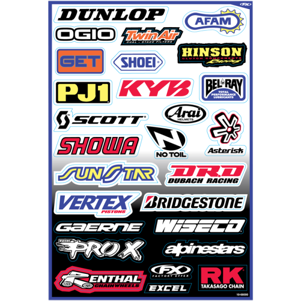 (image for) FACTORY EFFEX Sponsor Sticker Kit A