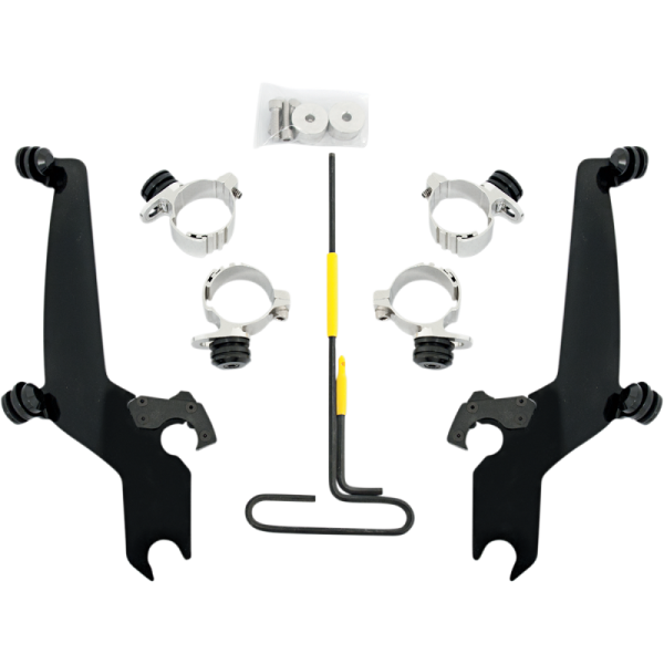 (image for) MEMPHIS SHADES METRIC Trigger-Lock Mount Kit, Polished for Honda VT600CD Shadow VLX Deluxe 93-07