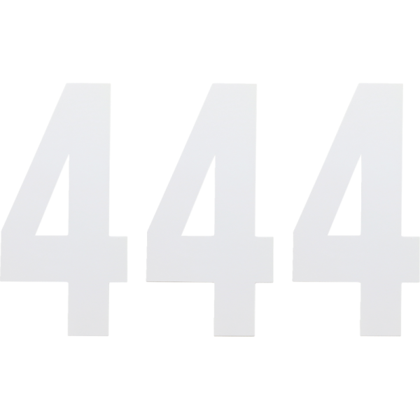 (image for) FACTORY EFFEX Standard Numbers - 6" White - No. 4