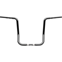 (image for) Gloss Black 1 1/4" Twin Round Handlebars, 16" End Rise