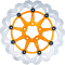 (image for) 12.5" Full-floating Rotor, Orange Carrier