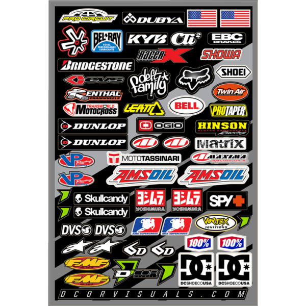 (image for) D'COR VISUALS MX misc. logos #1 Decal Sheet