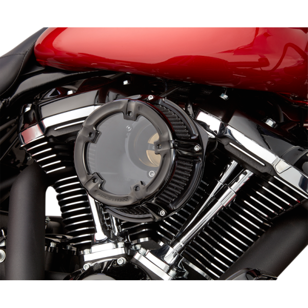 (image for) Arlen Ness Method Clear Series Air Cleaner Black Anodized