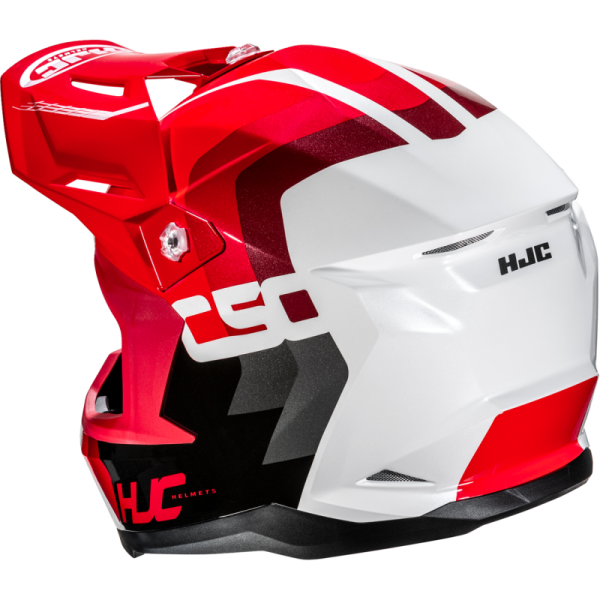 (image for) HJC C50 Primal Helmet - White/Red, Size 2X