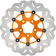 (image for) Galfer Stainless Steel Rear Rotor - Orange Center
