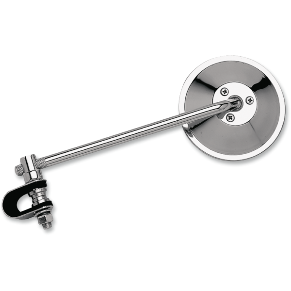 (image for) Emgo Stamped Steel Clamp-On Mirror, 4" Head, 8" Stem