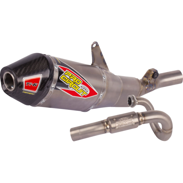 (image for) Pro Circuit Ti-6 Titanium Exhaust System w/ Carbon End Cap for Honda CRF250R/RX