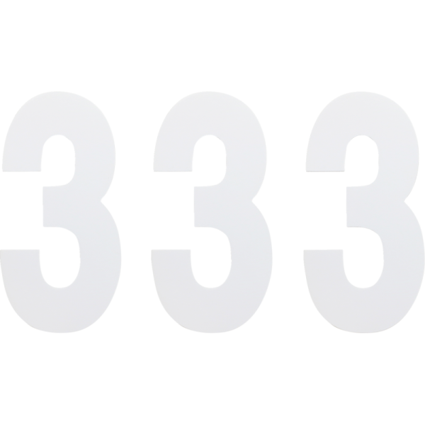 (image for) FACTORY EFFEX Standard Numbers - 6" White - No. 3