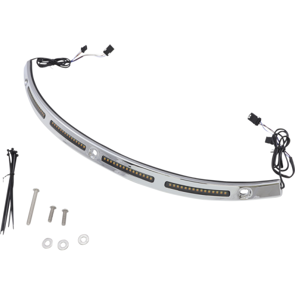 (image for) Custom Dynamics Windshield Trim LED Turn Signal Chrome