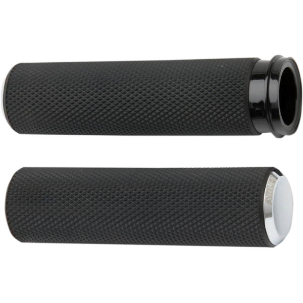 (image for) Arlen Ness Knurled Grips - Chrome - 24 FLHTK/FLTRK/FLHRXS