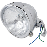 (image for) Custom 5 3/4" Springer-Style Headlight w/ Visor and Grooves