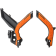 (image for) Acerbis X-Grip Frame Guard - KTM 150/250/300 XC-W, 350/500 EXC-F/XC-F 20-23 - Black/orange 16