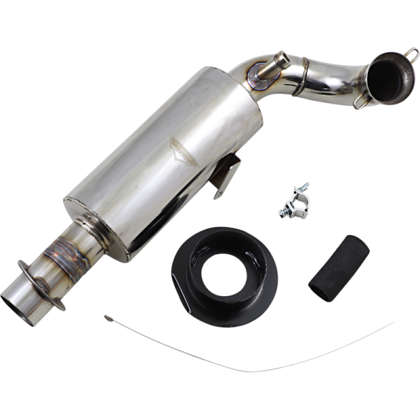 (image for) Straightline Performance Lightweight Silencer for Polaris Matryx 850 Patriot, Polished Stainless Steel
