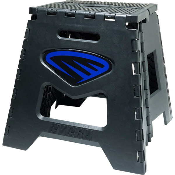(image for) Cycra Folding Moto Stand - Black w/ blue decal