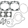 (image for) Vertex Full Top End Gasket Set - H.O. IQ Touring/LX/CFI 07-08, H.O. Switchback CFI 07-08