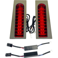 (image for) ProBEAM Fillerz Saddlebag LED Lights - Chrome/Red