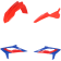 (image for) Acerbis Standard Kit - Red/blue