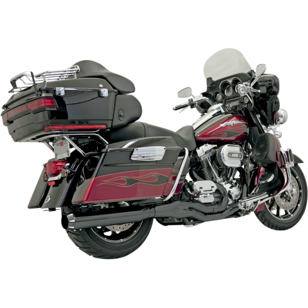 (image for) BASSANI XHAUST Bassani B4 2-Into-1 System - Black w/ Straight Muffler
