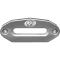 (image for) UTV Wide Aluminum Hawse Fairlead, Polished Aluminum