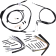(image for) Burly Brand Black Handlebar Cable/Line Install Kit, For 16" Ape hanger bar